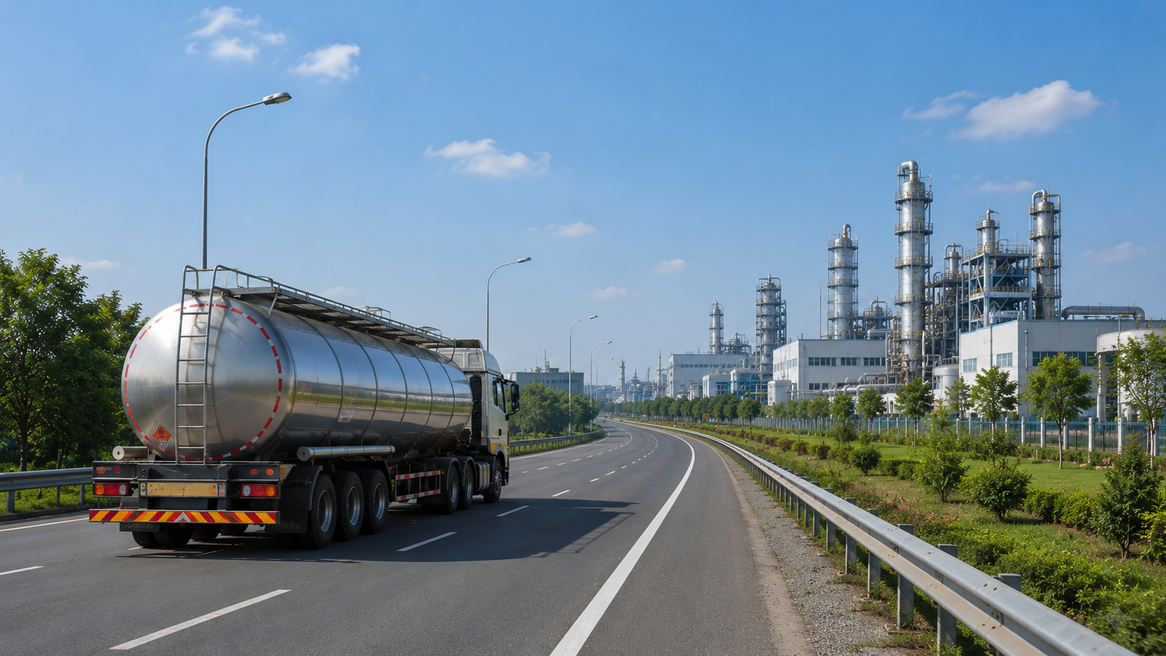 Prasanth Roadlines trucks on highway – road freight transport across South India